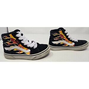 Vans Sk8-Hi Off The Wall Kids Youth 13 Flame Camo Suede High Top Y2K